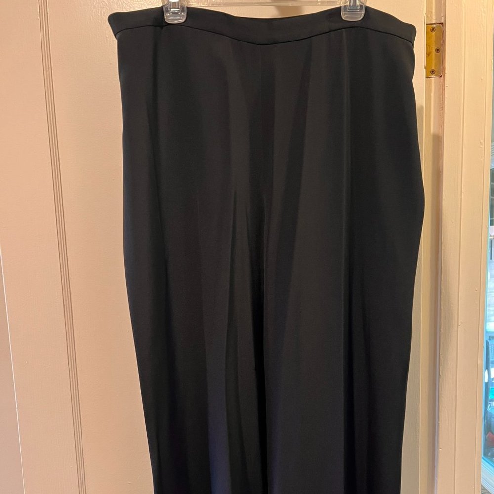 Ralph Lauren flowy 100% silk  black dressy pants - size 14W